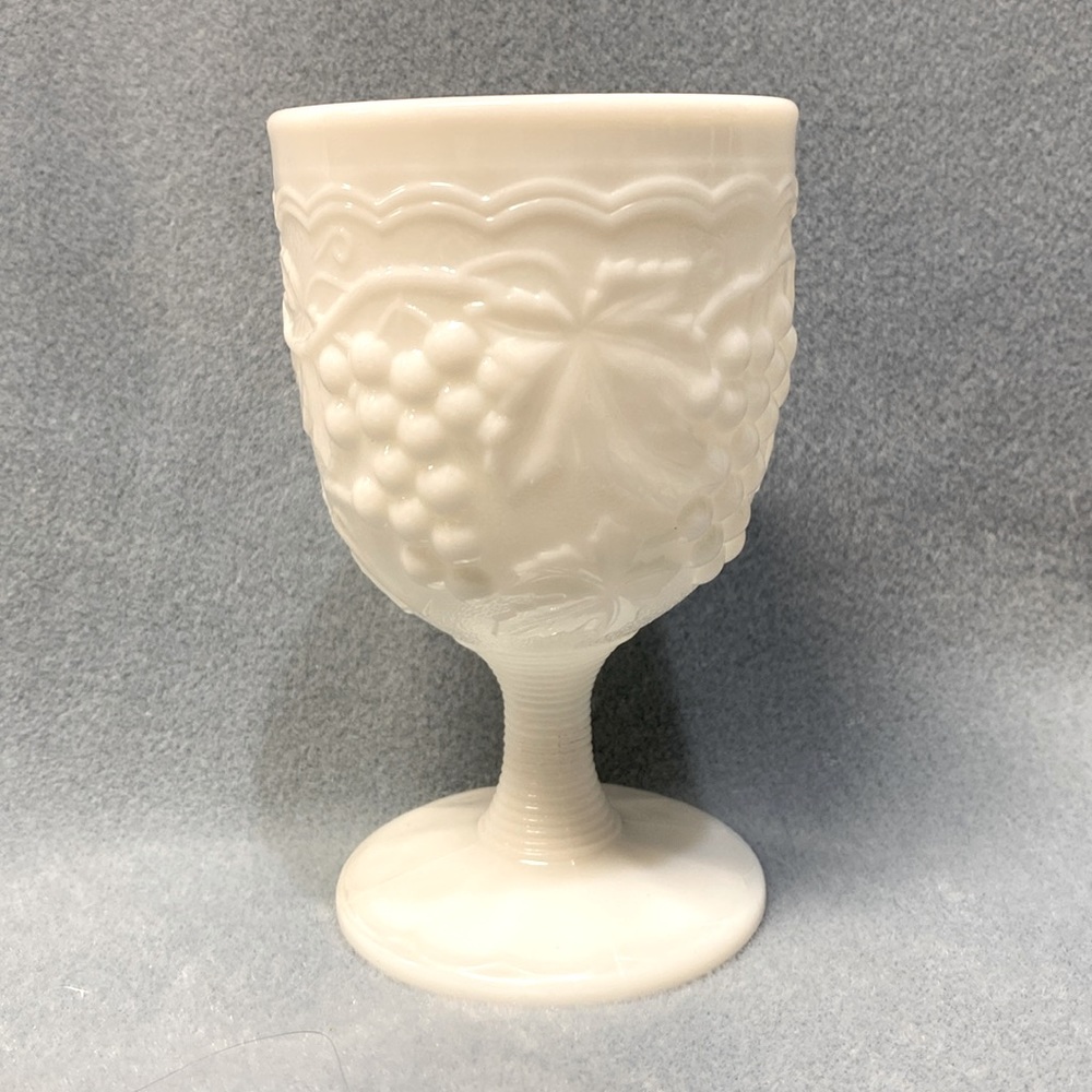 Imperial Grape Milk Glass Goblet c. 1950's